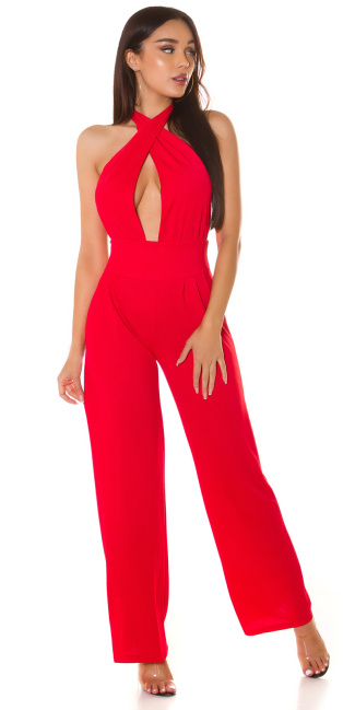 HOT "Party-Night" jumpsuit to tie Red